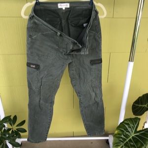 Madewell pants, army green, size 30
